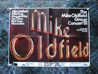 Poster Mike Oldfield Group 1981.