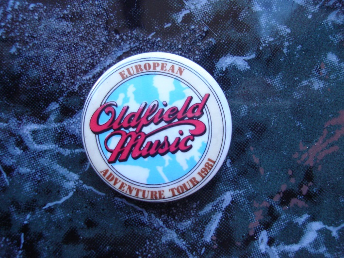 Mike Oldfield Adventure Tour badge.