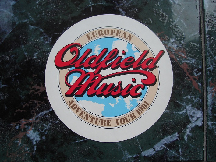 Mike Oldfield Adventure Tour sticker.