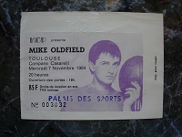 Ticket Toulouse 7-11-1984.